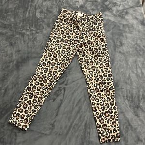 Leopard crop pants